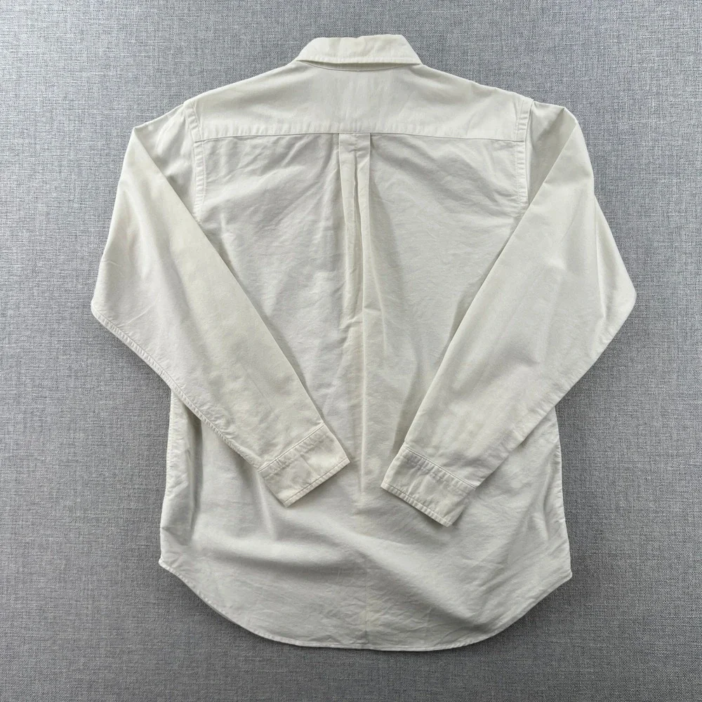 Ralph Lauren Boys White Oxford Big Flesh Pony Button Down Shirt Size L 14-16